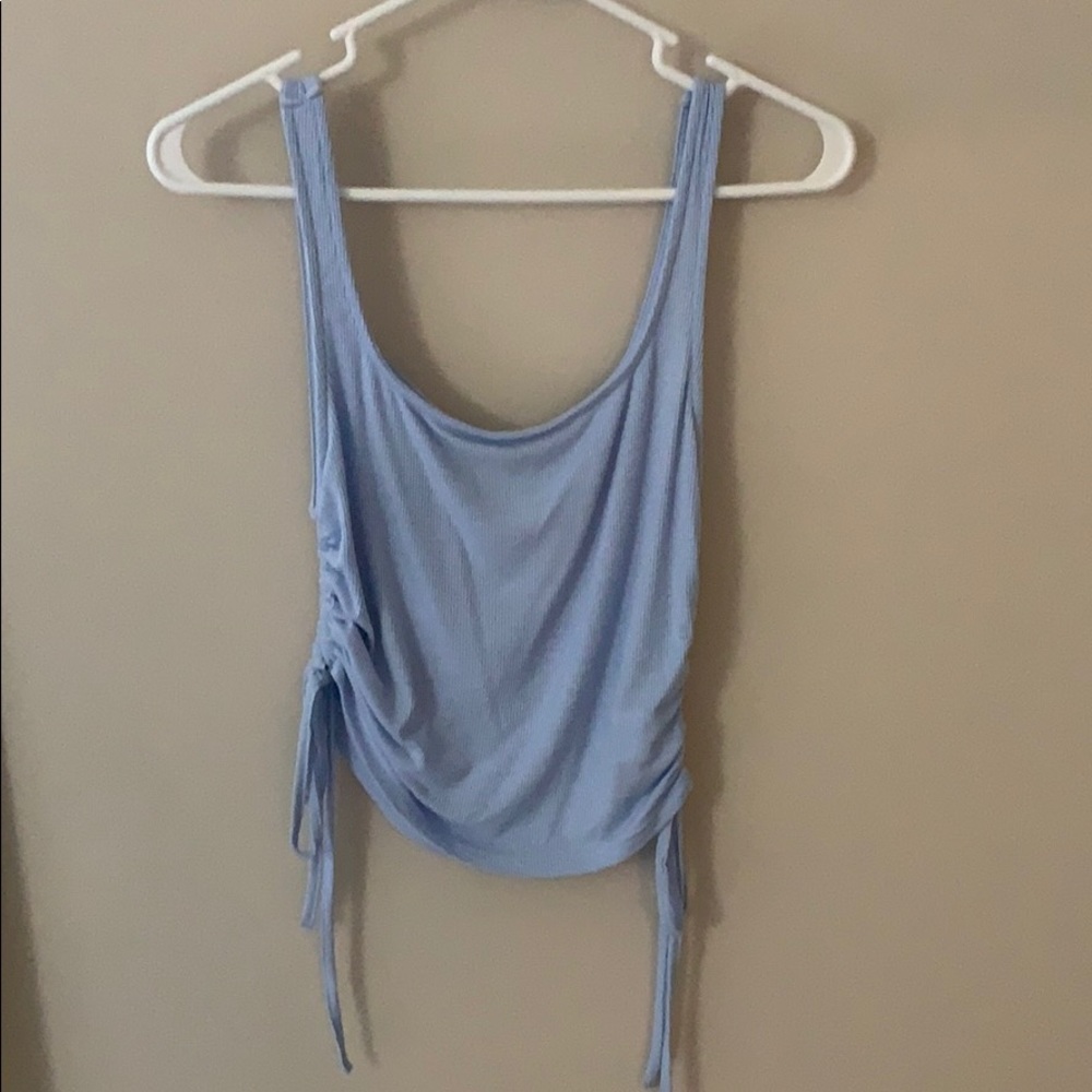 Baby Blue tank with side detail